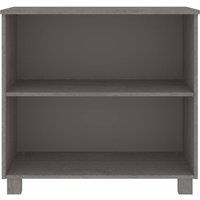 Berkfield Home Sideboard HAMAR Light Grey 85x35x80 cm Solid Wood Pine | Size: 85 x 35 x 80 cm