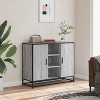 Berkfield Home Sideboard Grey Sonoma 92x35x76 cm Engineered Wood | Size: 92 x 35 x 76 cm