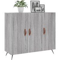 Berkfield Home Sideboard Grey Sonoma 90x34x80 cm Engineered Wood | Size: 90 x 34 x 80 cm