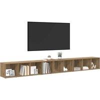 Berkfield Home TV Cabinet 3 pcs Artisan oak 37 x 35 x 107.5 cm Engineered wood in Brown