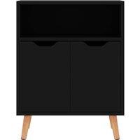 Berkfield Home Sideboard High Gloss Black 60x30x72 cm Engineered Wood | Size: 60 x 30 x 72 cm