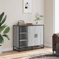 Berkfield Home Sideboard Grey Sonoma 92x35x76 cm Engineered Wood | Size: 92 x 35 x 76 cm
