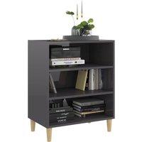 Berkfield Home Sideboard High Gloss Grey 57x35x70 cm Engineered Wood | Size: 57 x 35 x 70 cm