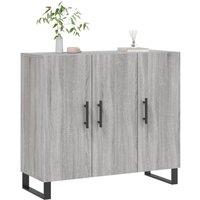 Berkfield Home Sideboard Grey Sonoma 90x34x80 cm Engineered Wood | Size: 90 x 34 x 80 cm