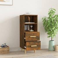 Berkfield Home Sideboard Smoked Oak 34.5x34x90 cm Engineered Wood in Brown