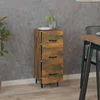 Berkfield Home Sideboard Smoked Oak 34.5x34x90 cm Engineered Wood in Brown