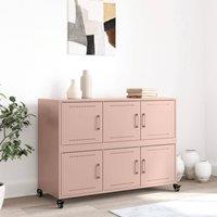 Berkfield Home Sideboard Pink 100.5x39x72 cm Steel