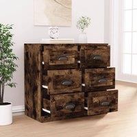 Berkfield Home Sideboard Smoked Oak 70x35.5x67.5 cm Engineered Wood in Brown