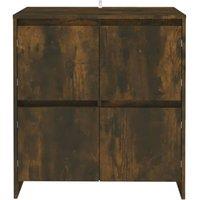 Berkfield Home Sideboard Smoked Oak 70x41x75 cm Engineered Wood in Brown | Size: 70 x 41 x 75 cm