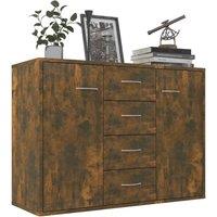 Berkfield Home Sideboard Smoked Oak 88x30x65 cm Engineered Wood in Brown | Size: 88 x 30 x 65 cm