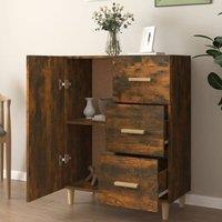 Berkfield Home Sideboard Smoked Oak 69.5x34x90 cm Engineered Wood in Brown