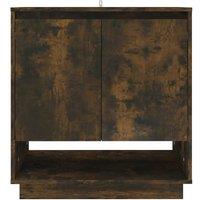 Berkfield Home Sideboard Smoked Oak 70x41x75 cm Engineered Wood in Brown | Size: 70 x 41 x 75 cm