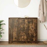 Berkfield Home Sideboard Smoked Oak 85x34x76 cm Engineered Wood in Brown | Size: 85 x 34 x 76 cm