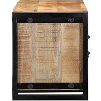 Berkfield Home TV Cabinet 100x30x35 cm Solid Rough Wood Mango in Brown | Size: 100 x 30 x 35 cm