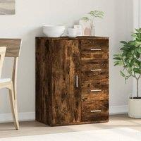 Berkfield Home Sideboard Smoked Oak 59x39x80 cm Engineered Wood in Brown | Size: 59 x 39 x 80 cm
