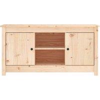 Berkfield Home TV Cabinet 103x36.5x52 cm Solid Wood Pine in Natural