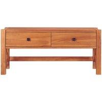 Berkfield Home TV Cabinet 100x40x45 cm Teak Wood in Brown | Size: 100 x 40 x 45 cm