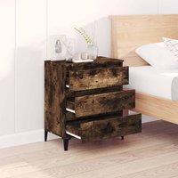 Berkfield Home Sideboard Smoked Oak 60x35x70 cm Engineered Wood in Brown | Size: 60 x 35 x 70 cm