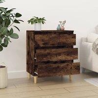 Berkfield Home Sideboard Smoked Oak 60x35x70 cm Engineered Wood in Brown | Size: 60 x 35 x 70 cm