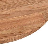 Berkfield Home Round Table Top Light Brown 40x1.5 cm Treated Solid Wood Oak | Size: 40x1.5 cm