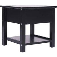 Berkfield Home Side Table Black 40x40x40 cm Paulownia Wood | Size: 40 x 40 x 40 cm