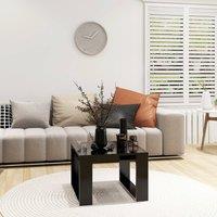 Berkfield Home Side Table Black 50x50x35 cm Engineered Wood | Size: 50 x 50 x 35 cm