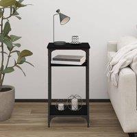 Berkfield Home Side Table Black 40x30x75 cm Engineered Wood | Size: 40 x 30 x 75 cm