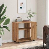 Berkfield Home Side Table Artisan Oak 70x35x55 cm Engineered Wood in Brown | Size: 70 x 35 x 55 cm