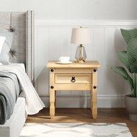 Berkfield Home Side Table Corona 50x50x50 cm Solid Wood Pine in Light Tan | Size: 50 x 50 x 50 cm
