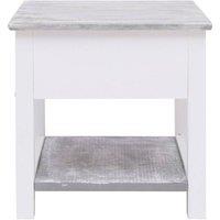 Berkfield Home Side Table Grey 40x40x40 cm Paulownia Wood | Size: 40 x 40 x 40 cm