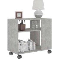 Berkfield Home Side Table Concrete Grey 70x35x55 cm Engineered Wood | Size: 70 x 35 x 55 cm