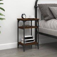 Berkfield Home Side Table Brown Oak 35x30x60 cm Engineered Wood | Size: 35 x 30 x 60 cm