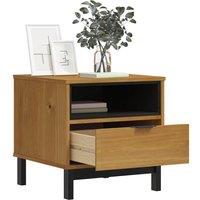 Berkfield Home Side Table FLAM 50x50x50 cm Solid Wood Pine in Brown | Size: 50 x 50 x 50 cm
