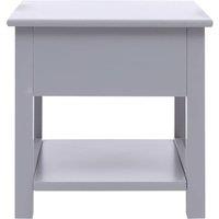Berkfield Home Side Table Grey 40x40x40 cm Paulownia Wood | Size: 40 x 40 x 40 cm