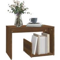 Berkfield Home Side Table Brown Oak 59x36x38 cm Engineered Wood | Size: 59 x 36 x 38 cm
