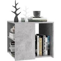 Berkfield Home Side Table Concrete Grey 50x50x45 cm Engineered Wood | Size: 50 x 50 x 45 cm