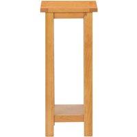 Berkfield Home Side Table 27x24x55 cm Solid Oak Wood in Brown | Size: 27 x 24 x 55 cm