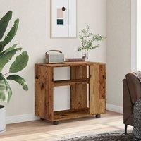 Berkfield Home Side Table Old Wood 70x35x55 cm Engineered Wood in Brown | Size: 70 x 35 x 55 cm