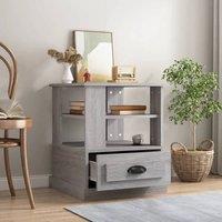 Berkfield Home Side Table Grey Sonoma 50x50x60 cm Engineered Wood | Size: 50 x 50 x 60 cm