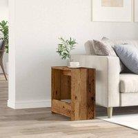 Berkfield Home Side Table Old Wood 50x26x50 cm Engineered Wood in Brown | Size: 50 x 26 x 50 cm
