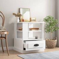 Berkfield Home Side Table White 50x50x60 cm Engineered Wood | Size: 50 x 50 x 60 cm