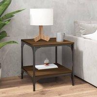 Berkfield Home Side Tables 2 pcs Brown Oak 40x40x40 cm Engineered Wood | Size: 40 x 40 x 40 cm