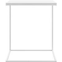 Berkfield Home Side Table White 55x35x66 cm Engineered Wood | Size: 55 x 35 x 66 cm
