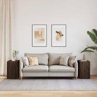 Berkfield Home Side Tables 2 pcs Brown Oak 50x30x50 cm Engineered Wood | Size: 50 x 30 x 50 cm