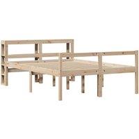 Berkfield Home Senior Bed with Headboard without Mattress 140x190 cm in Natural