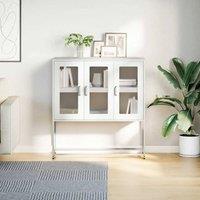 Berkfield Home Sideboard White 100.5x39x107 cm Cold-rolled Steel