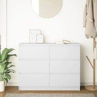 Berkfield Home Sideboard White 100x35x76 cm Engineered Wood | Size: 100 x 35 x 76 cm