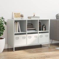 Berkfield Home Sideboard White 101.5x39x73.5 cm Cold-rolled Steel