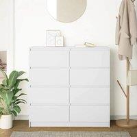 Berkfield Home Sideboard White 100x35x99 cm Engineered Wood | Size: 100 x 35 x 99 cm