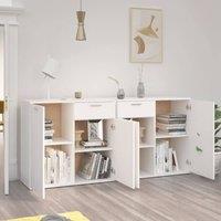 Berkfield Home Sideboard White 160x36x75 cm Engineered Wood | Size: 160 x 36 x 75 cm